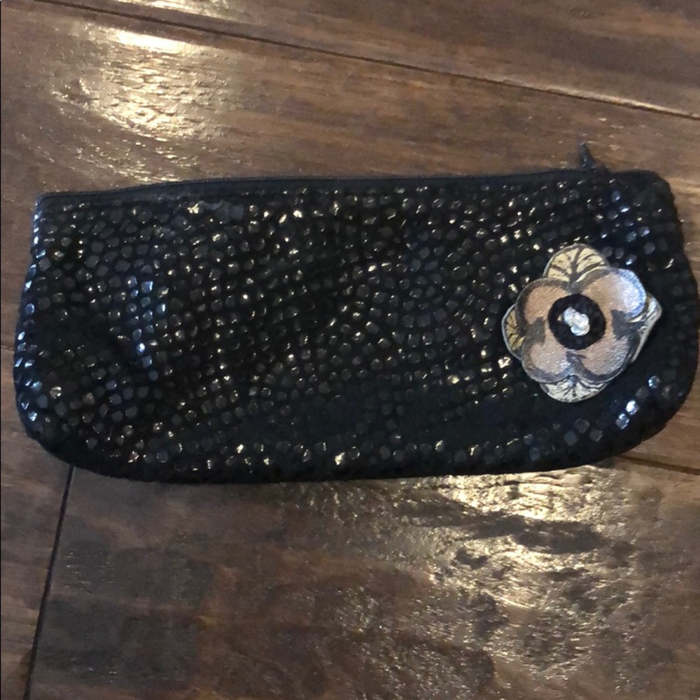 Black Clutch Zip Top